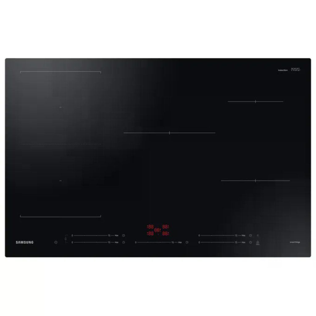 Samsung NZ85C5047FK Piano Cottura a Induzione 80 cm, 5 Zone, Flex Zone, Wi-Fi, Nero