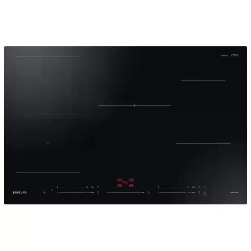Samsung NZ85C5047FK Piano Cottura a Induzione 80 cm, 5 Zone, Flex Zone, Wi-Fi, Nero