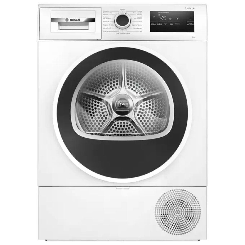 Bosch WTH85218II Serie 4 Asciugatrice Pompa di Calore 8 Kg Classe D Auto Dry Filtro Easy Clean Bosch WTH85218II Serie 4 Asciugatrice Pompa di Calore 8 Kg Classe D Auto Dry Filtro Easy Clean