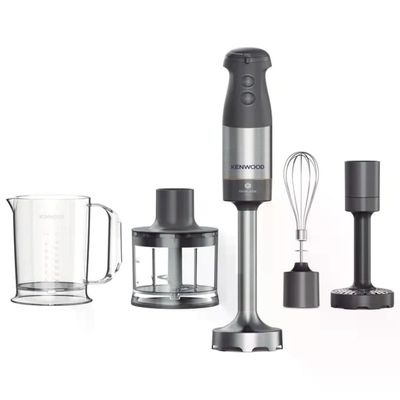 Kenwood Triblade XL+ HBM60307GY Mixer a Immersione 1000 W con Accessori, Grigio