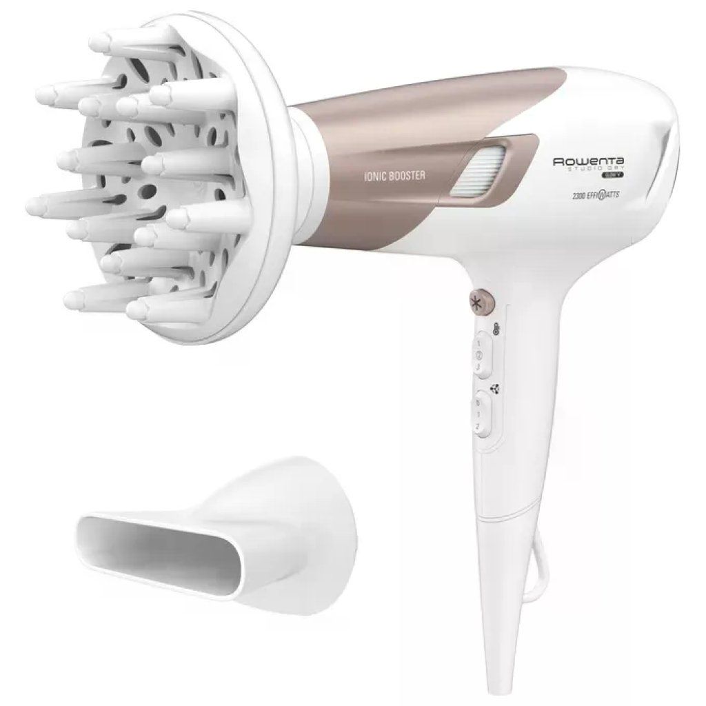 Rowenta CV5830 Studio Dry Glow Asciugacapelli 2300 W Ionico 2 Velocita' 3 Temperature Diffusore e