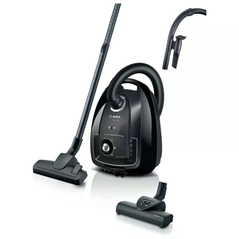 Bosch Serie 4 BGB38BA3T Aspirapolvere con Sacco, 850 W, Nero