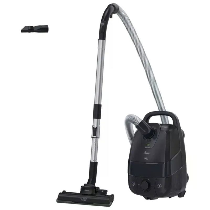 Hoover HE2Z10A Aspirapolvere con Sacchetto, 3,5 L, Nero e Grigio Hoover HE2Z10A Aspirapolvere con Sacchetto, 3,5 L, Nero e Grigio