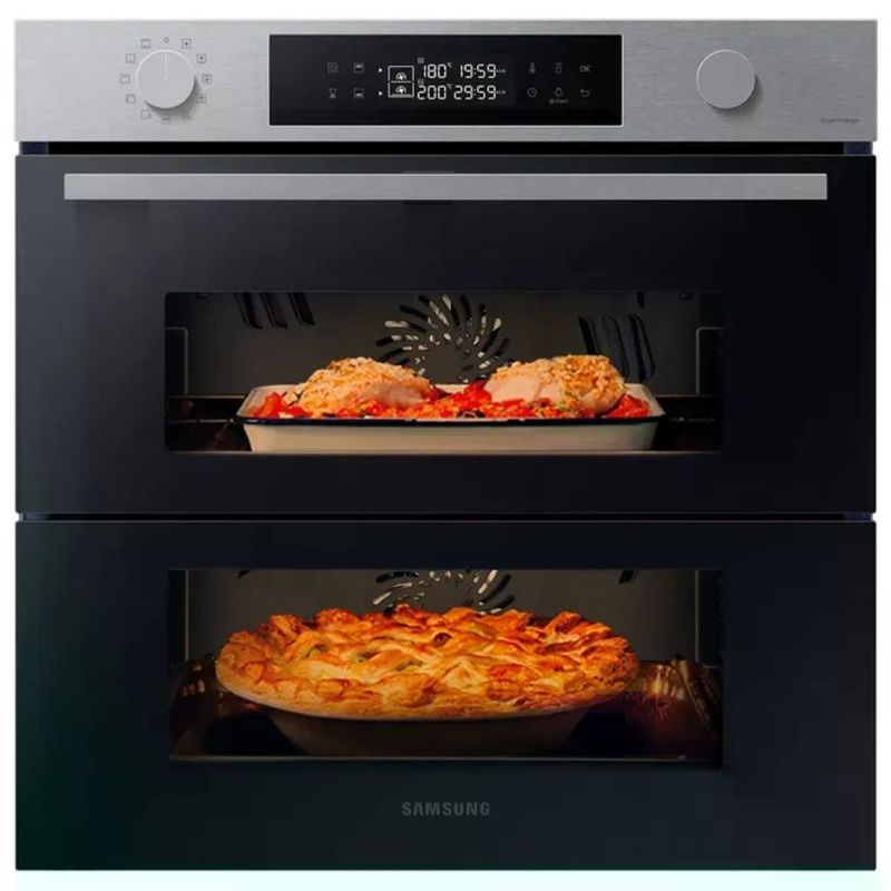 Samsung NV7B45403BS Dual Cook Flex Serie 4 Forno da incasso Elettrico 76 L Classe A+ Dual Cook Vapore Air