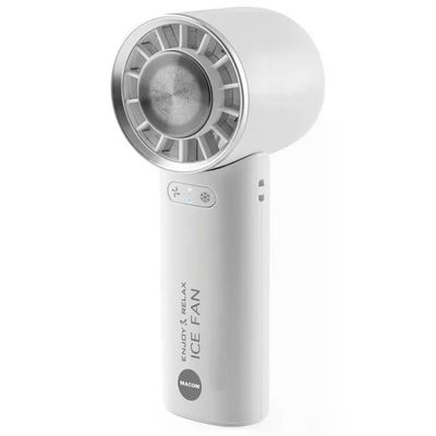 Macom 981 Enjoy and Relax Ventilatore Portatile Ricaricabile con Funzione Refrigerante, USB-C, Bianco