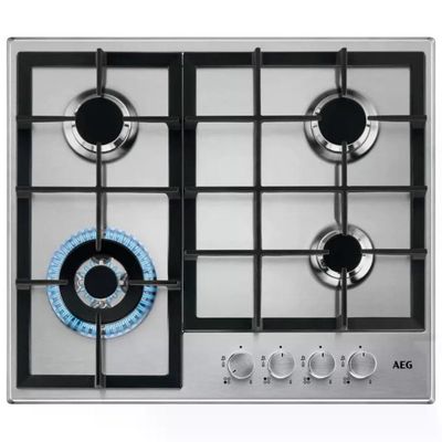 AEG HGB64400SM Piano Cottura a Gas 60 cm Inox AEG HGB64400SM Piano Cottura a Gas 60 cm Inox