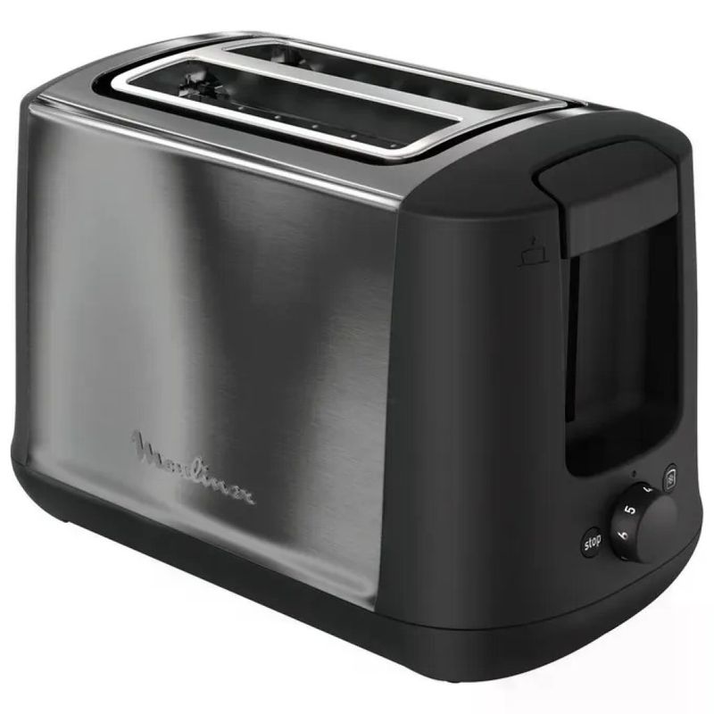 Moulinex Subito 4 LT3408K Tostapane 2 Fette, 850 W, Inox e Nero
