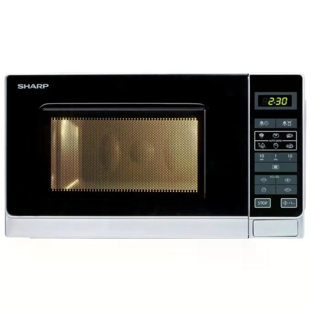 Sharp R-242INW Forno a Microonde 20 L 800 W Nero e Argento