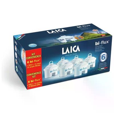 Laica Bi-Flux F6M – 6 Filtri di Ricambio per Caraffe Filtranti