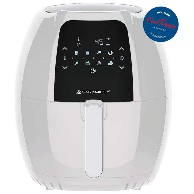 Pyramidea AF812W Friggitrice ad Aria 8 L, 1800 W, 8 Programmi, Display Touch, Bianca Pyramidea AF812W Friggitrice ad Aria 8 L, 1800 W, 8 Programmi, Display Touch, Bianca