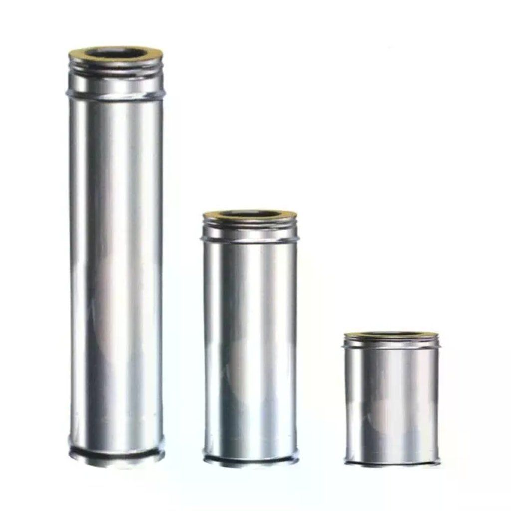MARAL Tubo Fumario Inox Doppia Parete 8/13 cm – 100 cm