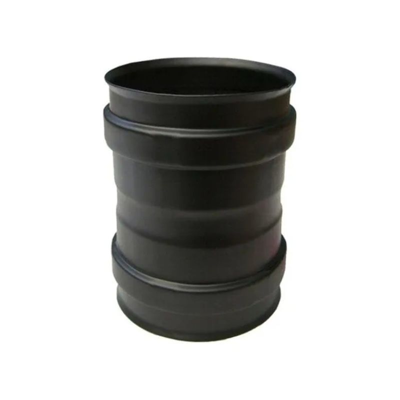 Maral Manicotto Inox Nero per Stufa a Pellet 80 mm, 300 mm