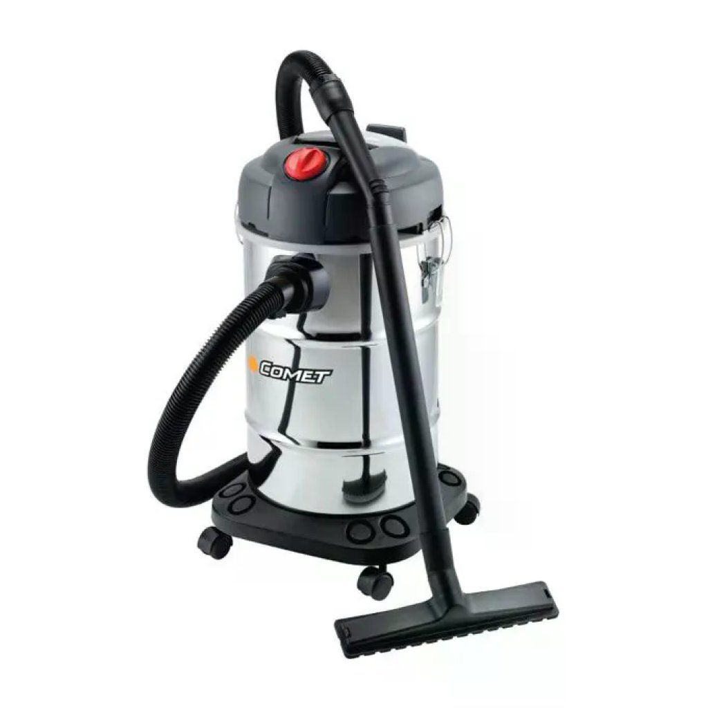 Comet CV30X Aspirapolvere Bidone Inox 30 L, 1600 W