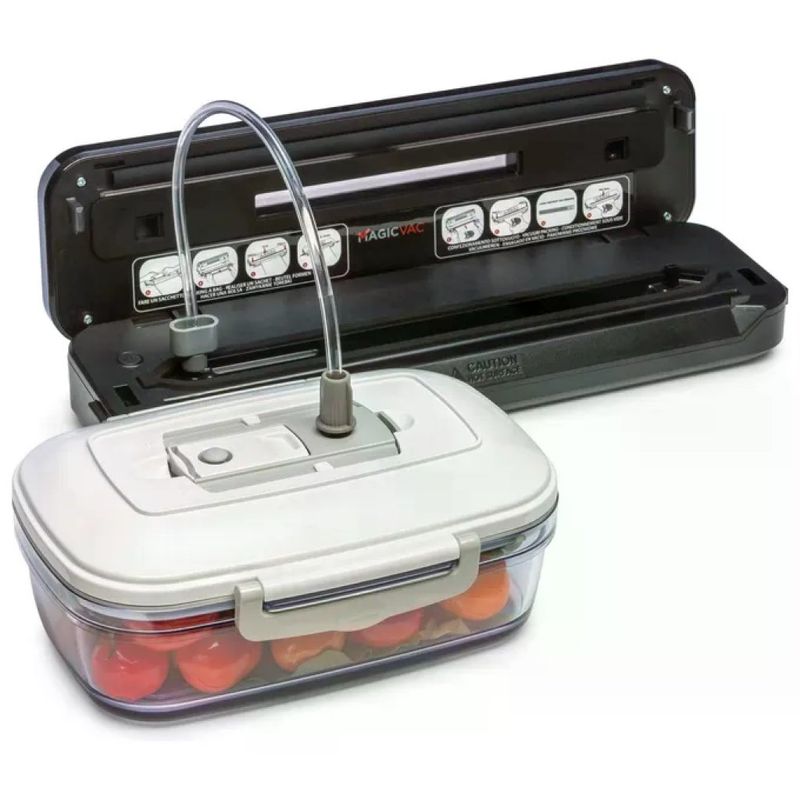 Magic Vac VK02PK1 Compact Macchina per Sottovuoto 110 W, Barra Saldante 30 cm, Nera Magic Vac VK02PK1 Compact Macchina per Sottovuoto 110 W, Barra Saldante 30 cm, Nera