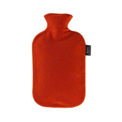 Fashy Termoforo da 2 L con Rivestimento in Pile Rosso Cranberry