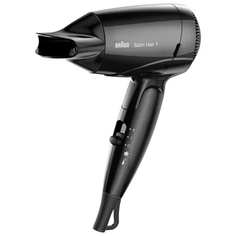 Braun Satin Hair 1 HD130 Asciugacapelli da Viaggio 1200 W Nero