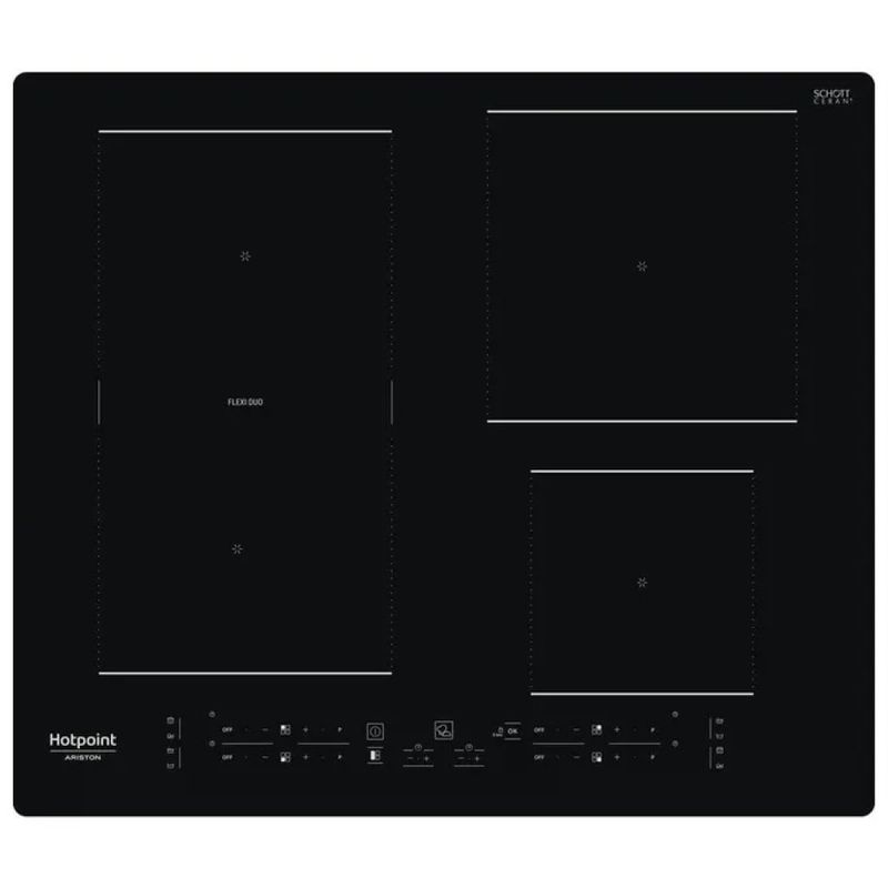 Hotpoint HB 3160C NE Piano Cottura a Induzione 59 cm, 4 Zone, Flexi Duo, Touch, 7200 W, Nero