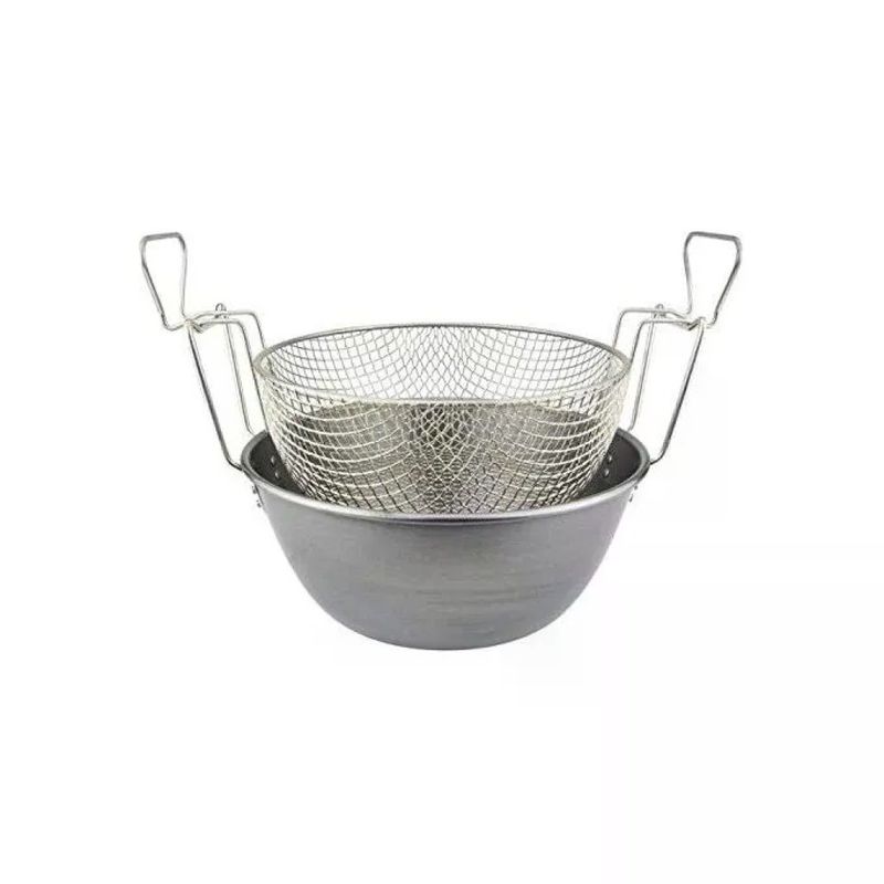 ILSA Friggitrice con Cestello in Ferro Spazzolato, 32 cm, per Induzione, Argento ILSA Friggitrice con Cestello in Ferro Spazzolato, 32 cm, per Induzione, Argento