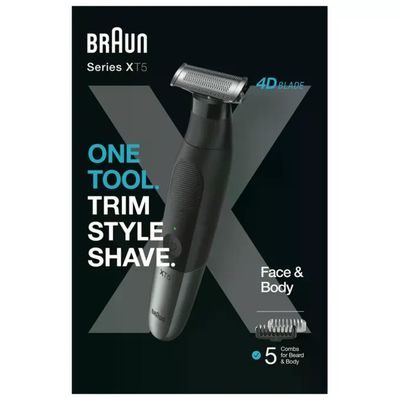 Braun XT5100 Series X Rasoio elettrico WetandDry Lama 4D autonomia 45 min colore Nero Grigio Braun XT5100 Series X Rasoio elettrico WetandDry Lama 4D autonomia 45 min colore Nero Grigio