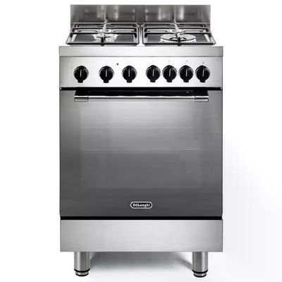 DELONGHI De’Longhi GEMMA66GVL Cucina a Gas 60x60 cm con Forno Ventilato Inox DELONGHI De’Longhi GEMMA66GVL Cucina a Gas 60x60 cm con Forno Ventilato Inox