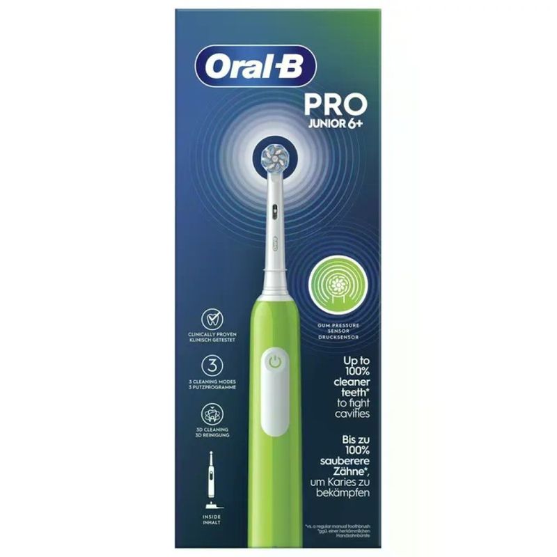 BRAUN Oral-B Junior Spazzolino Elettrico Verde, 3 Modalità BRAUN Oral-B Junior Spazzolino Elettrico Verde, 3 Modalità