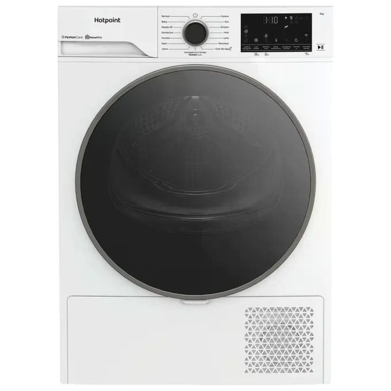 Hotpoint Délica HPT 96D BS IT Asciugatrice a Pompa di Calore 9 kg Wi-Fi Bianca