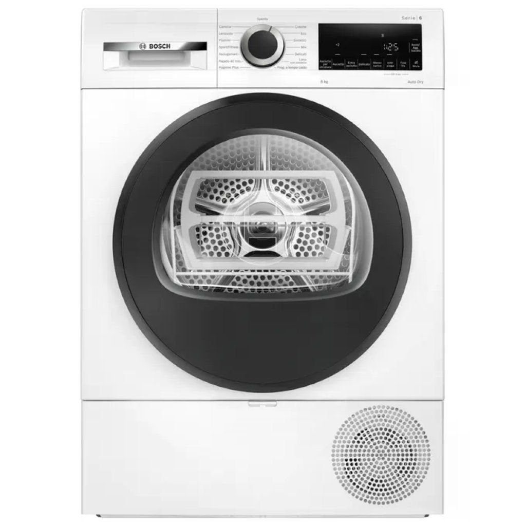 Bosch WQG233D1II Serie 6 Asciugatrice Pompa di Calore 8 Kg Classe C AutoDry 63 dB (84x59x61 cm