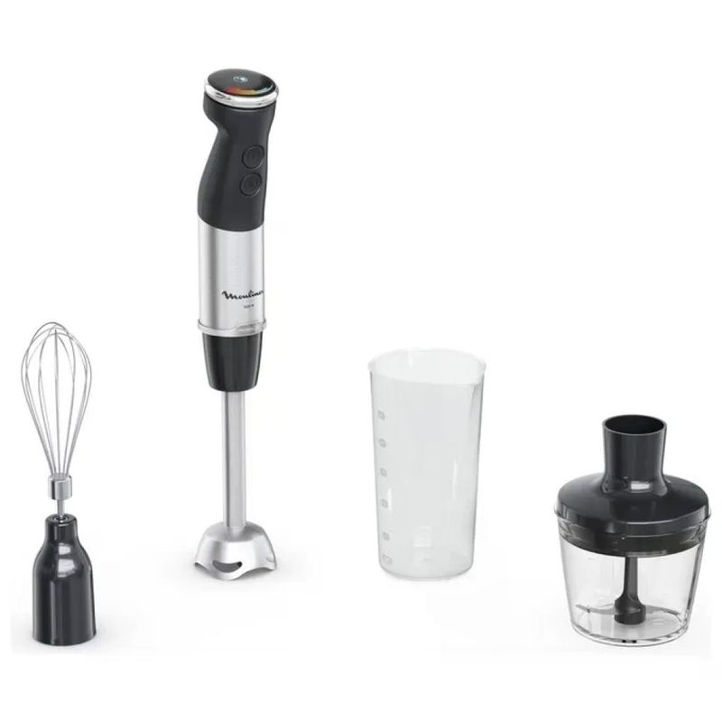 Moulinex Quickchef+ DD673810 Frullatore a Immersione 3 in 1, 1000 W, 20 Velocità, Nero