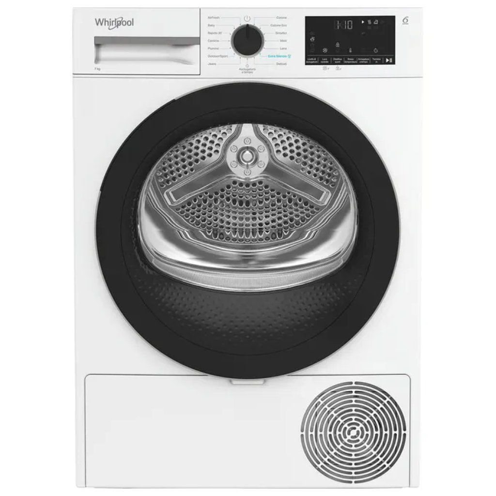 Whirlpool C WD R47M WBS IT Asciugatrice Pompa di Calore 7 Kg Classe C 6TH SENSE Inverter 64 dB (84.6x59.7x54 Whirlpool C WD R47M WBS IT Asciugatrice Pompa di Calore 7 Kg Classe C 6TH SENSE Inverter 64 dB (84.6x59.7x54