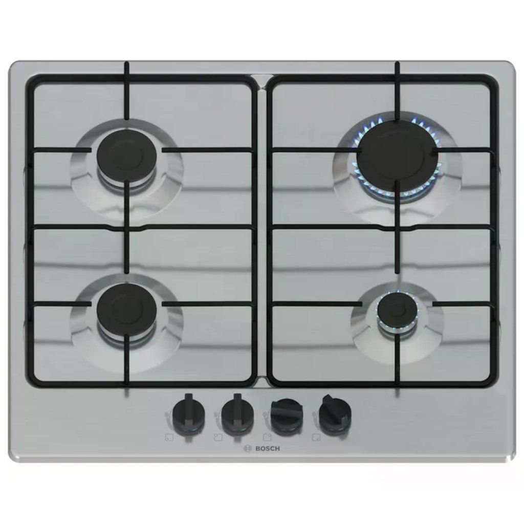 Bosch PGP6B5K85 Serie 4 Piano cottura a gas 60 cm 4 fuochi da incasso accensione elettronica colore Inox