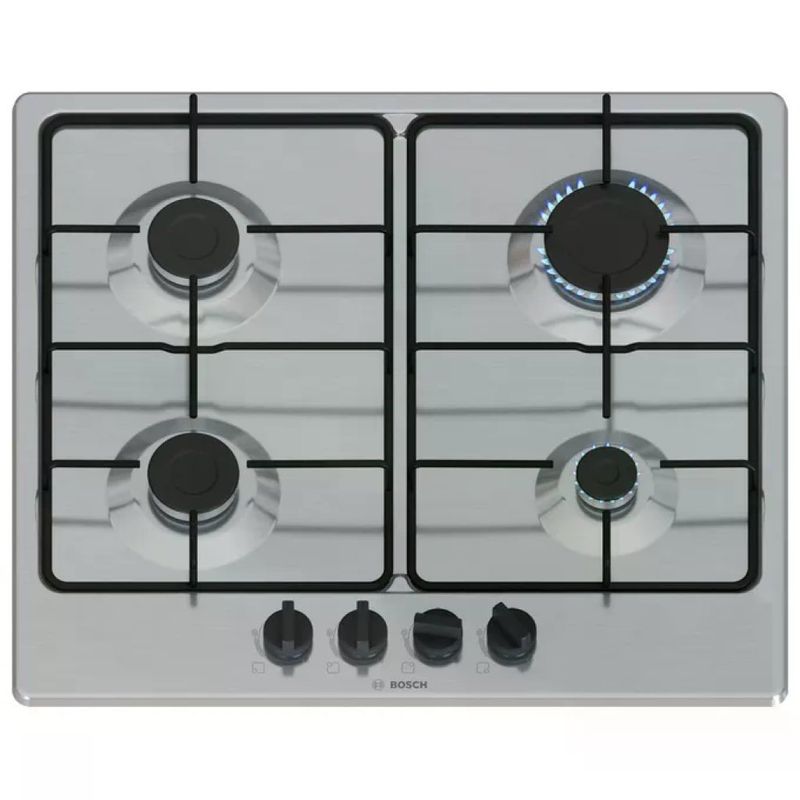 Bosch Serie 4 PGP6B5K85 Piano cottura a gas 60 cm, 4 fuochi, inox