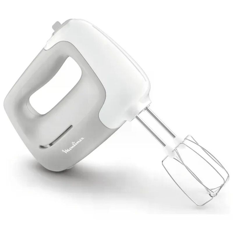 Moulinex HM450B PrepMix Sbattitore Elettrico 450W 5 Velocita' Turbo 2 Fruste 2 Ganci Impastatori Acciaio