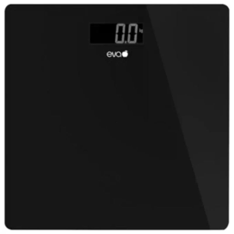Kaufgut EVA 033709 Bilancia Pesapersone Digitale in Vetro Nero, 180 kg