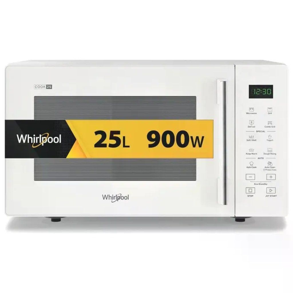 Whirlpool MWP253W Forno a Microonde con Grill 25 L 900 W Grill Quarzo 1000 W 7 Livelli di Potenza Display