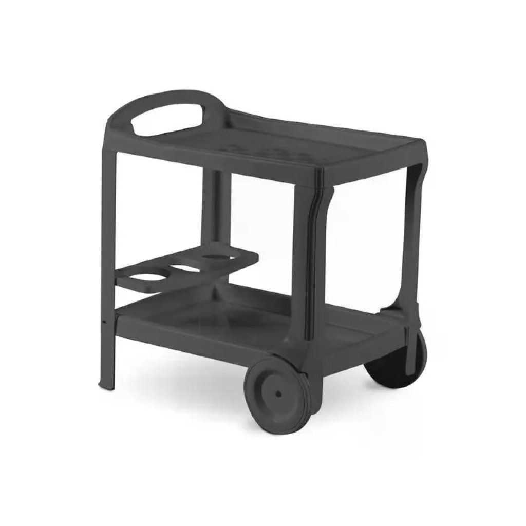 Bica Borneo Carrello Portavivande Antracite a 2 Ripiani