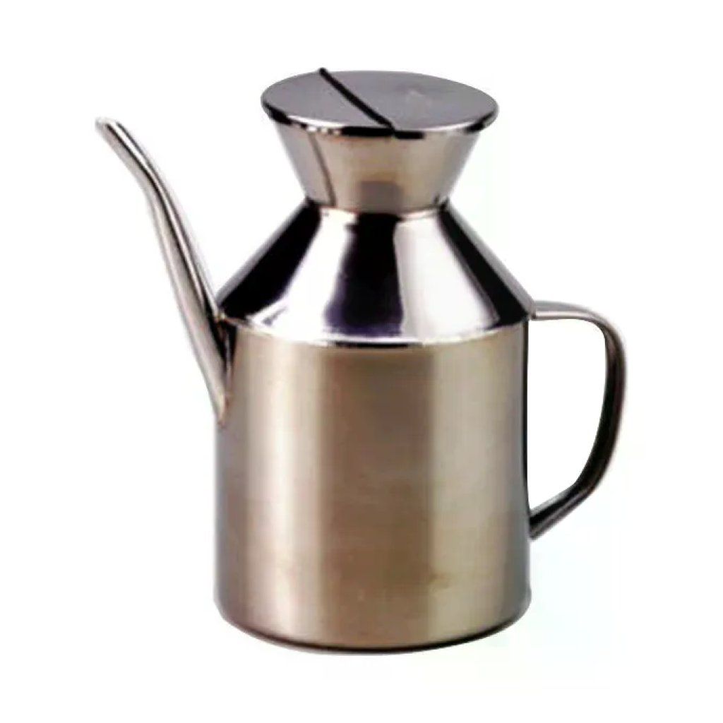 EVA Oliera in Acciaio Inox 400 ml con Coperchio e Beccuccio