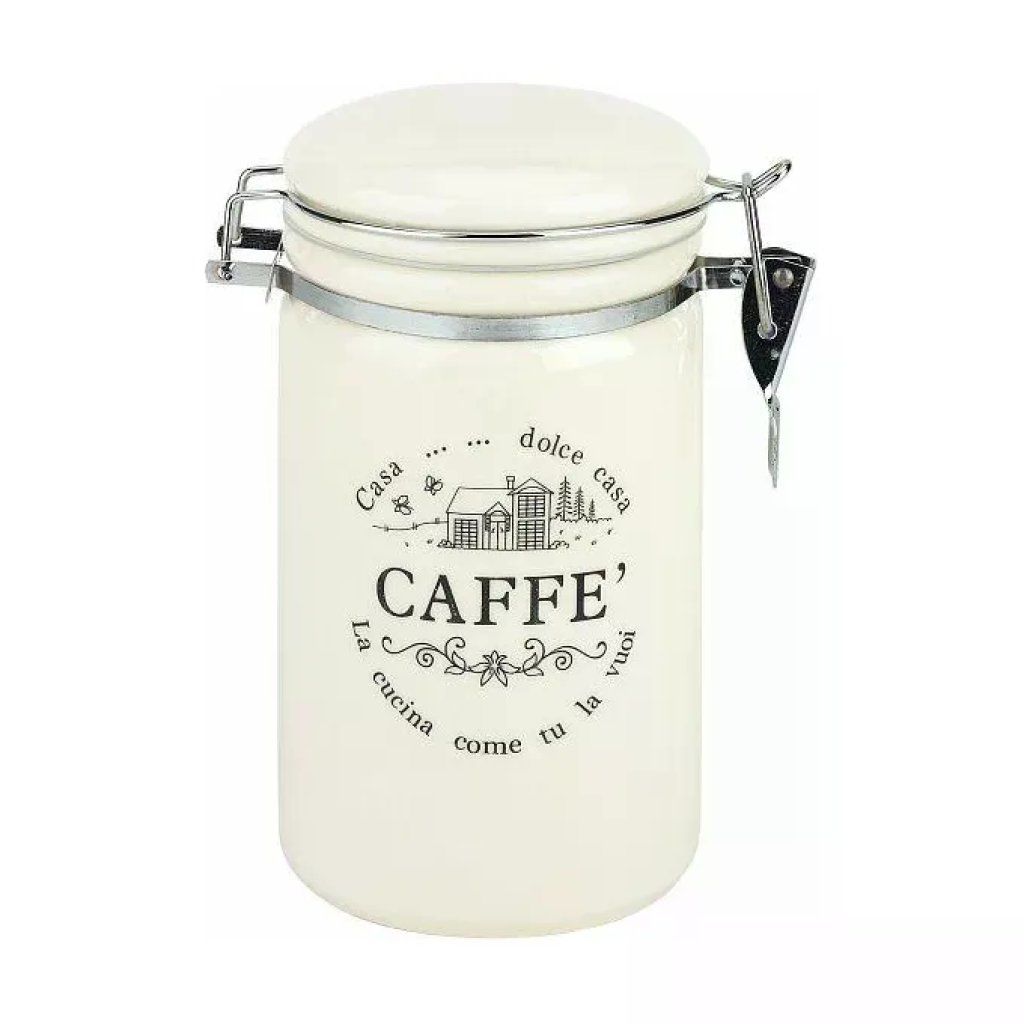 Tognana Dolce Casa Barattolo per Caffè in Porcellana 850 ml, Crema Tognana Dolce Casa Barattolo per Caffè in Porcellana 850 ml, Crema