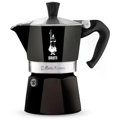Bialetti Moka Express Monogram – Caffettiera 3 Tazze, Nero e Oro Bialetti Moka Express Monogram – Caffettiera 3 Tazze, Nero e Oro