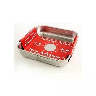 STEEL PAN Teglia quadrata antiaderente in acciaio inox 32 × 32 cm – STEEL PAN STEEL PAN Teglia quadrata antiaderente in acciaio inox 32 × 32 cm – STEEL PAN