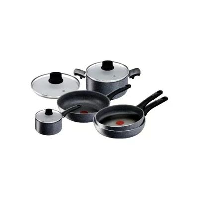 Lagostina 2100128458 Cucina Green Set di Pentole Antiaderenti 8 Pezzi con Rivestimento Mineralis e