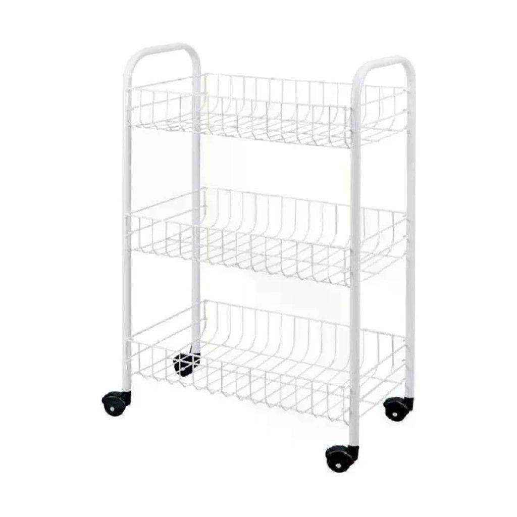 Metaltex Siena 340633 – Scaffaletto a 3 Piani con Ruote, Bianco, 41 x 23 x 63 cm Metaltex Siena 340633 – Scaffaletto a 3 Piani con Ruote, Bianco, 41 x 23 x 63 cm
