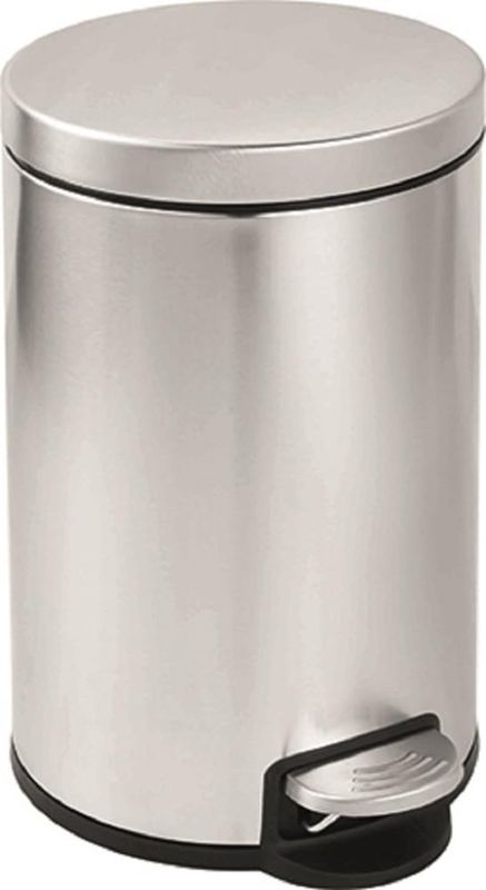 VIGOR Pattumiera a Pedale in Acciaio Inox Satinato, 12 L