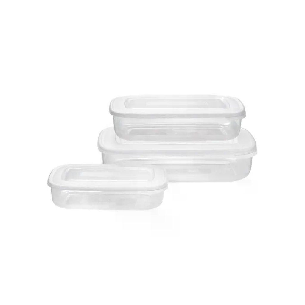 Tontarelli Family Food – Set da 3 contenitori rettangolari per alimenti Tontarelli Family Food – Set da 3 contenitori rettangolari per alimenti