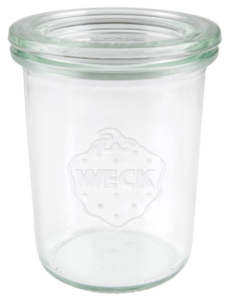 WECK Mold Jar 160 ml con coperchio in vetro, set da 12