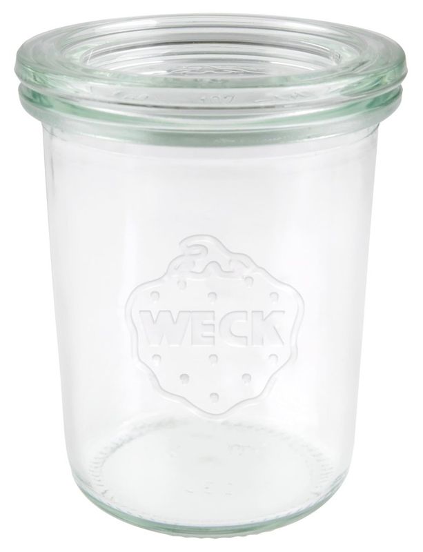 WECK Mold Jar 160 ml con coperchio in vetro, set da 12