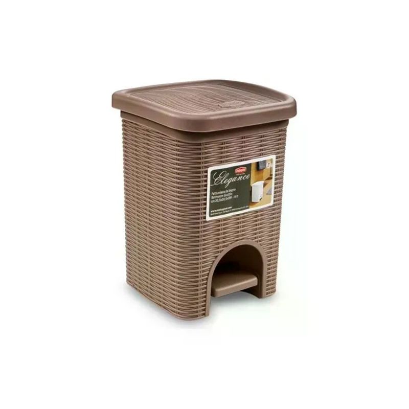STEFANPLAST Pattumiera da bagno Elegance 6 L tortora – Stefanplast