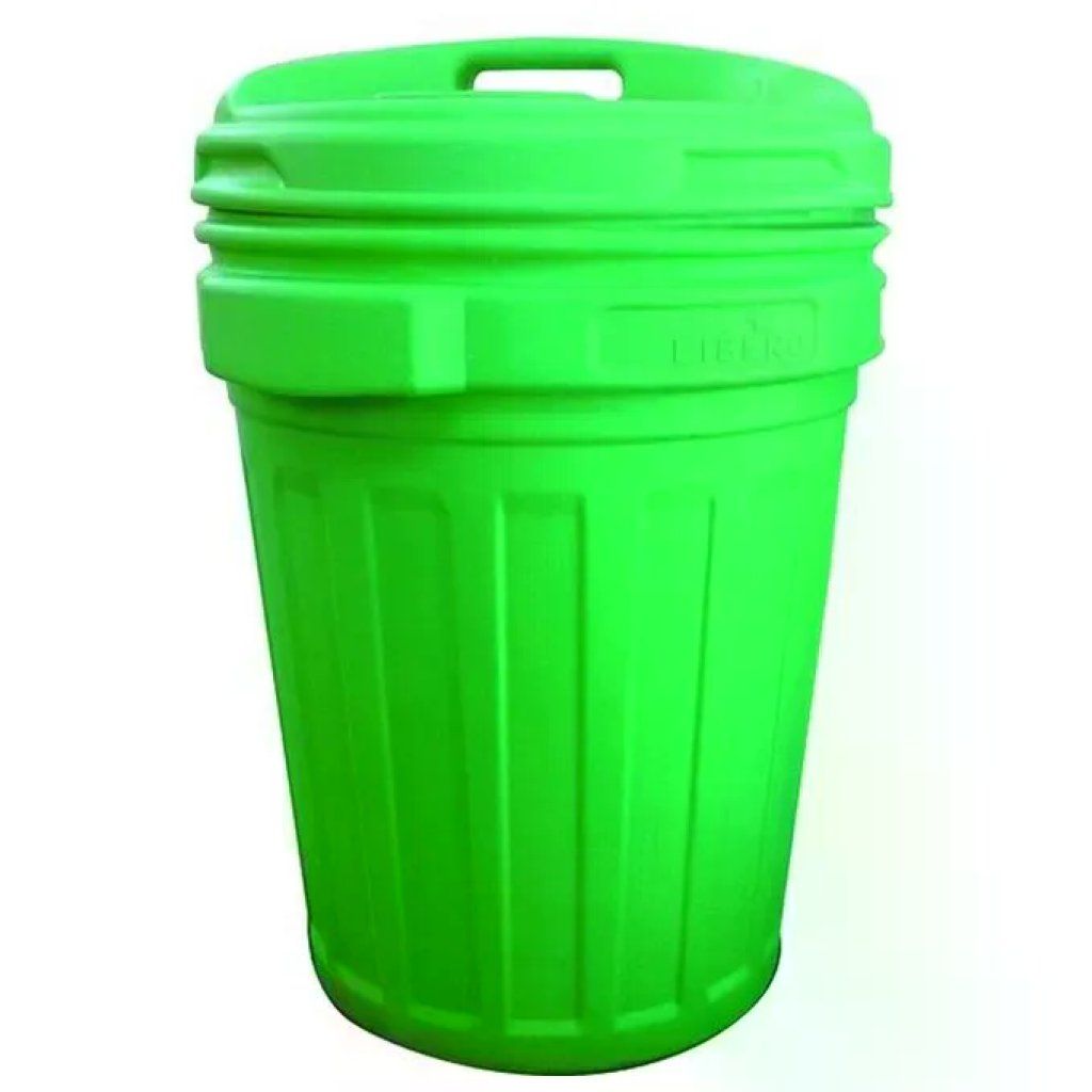 VIGOR-BLINKY Bidone per rifiuti VIGOR-BLINKY in HDPE, verde, 70 L