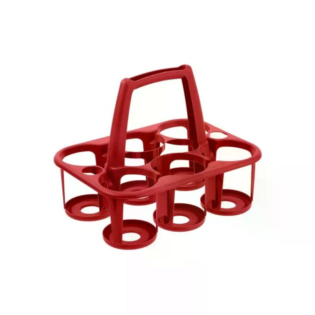 Tontarelli Cover Line Cestello Portabottiglie Rosso, 6 Posti Tontarelli Cover Line Cestello Portabottiglie Rosso, 6 Posti