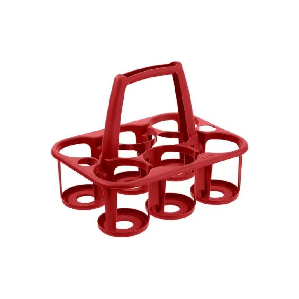 Tontarelli Cover Line Cestello Porta Bottiglie Rosso, 6 Posti