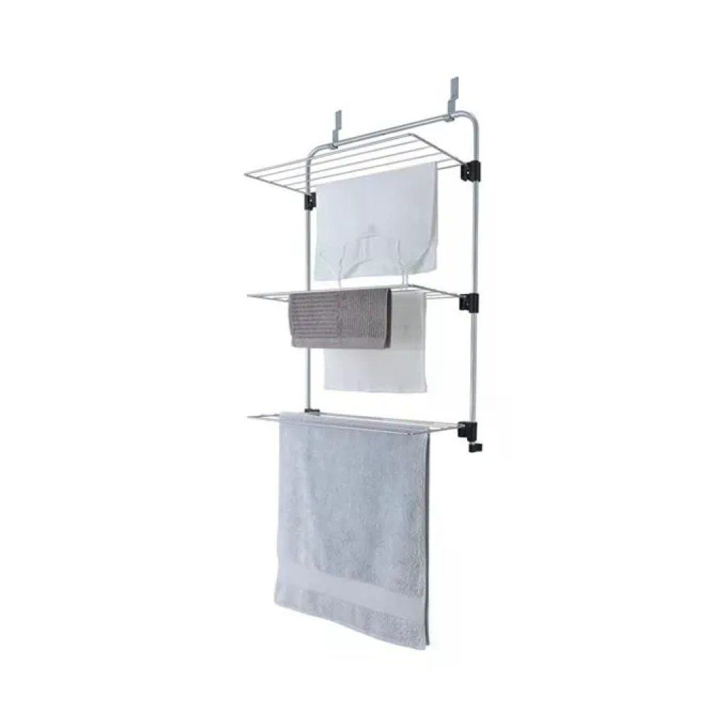 3C CASA Metaltex Gale 406062000 – Stendibiancheria da box doccia, 3 griglie pieghevoli, 11 m, grigio